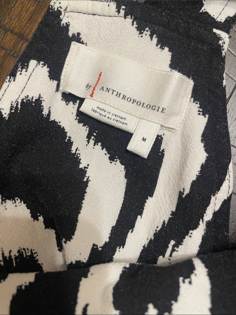 Anthropologie Constance Wide-Leg Overalls Black & White Size M - Picture 8 of 14